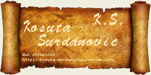 Košuta Surdanović vizit kartica